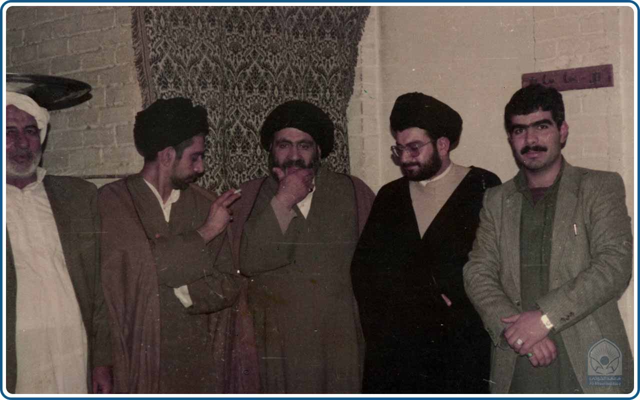 الشهيد السيد إبراهيم الخوئي مع السادة الشيرازي